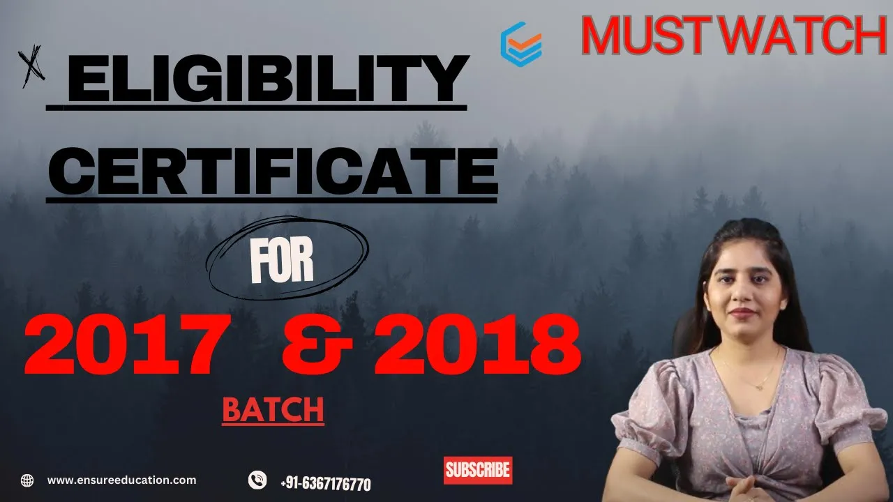 Eligibility certificate for FMG of 2018 batch | how to apply for Eligibility Certificate FMGE 2024